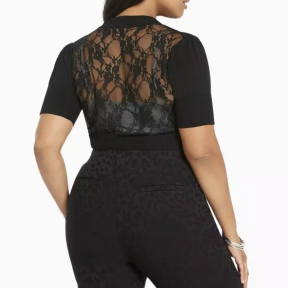 Torrid Size 3 Lace Back Grey Shrug